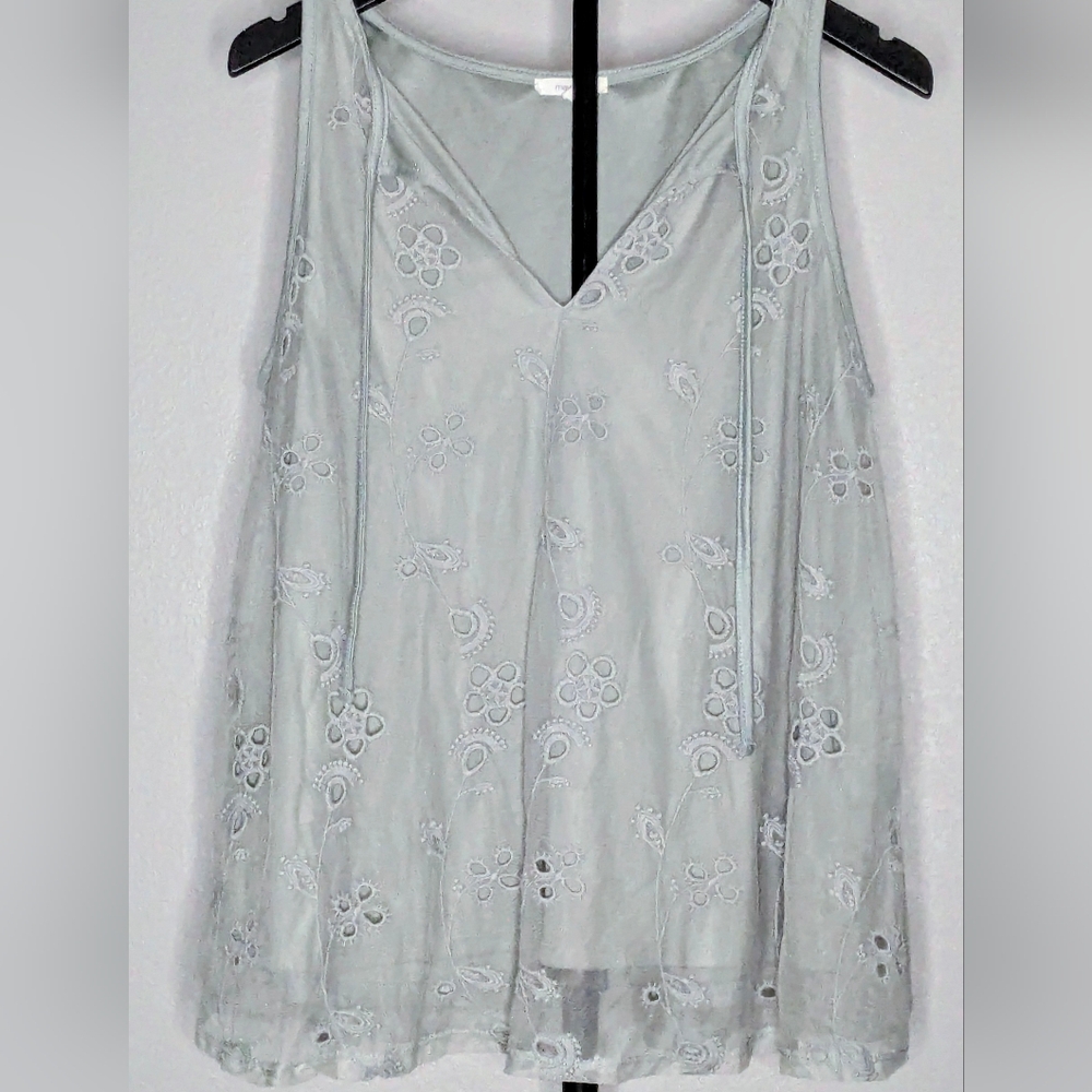 Maurices Sage Green Embroidered V-Neck Camisole